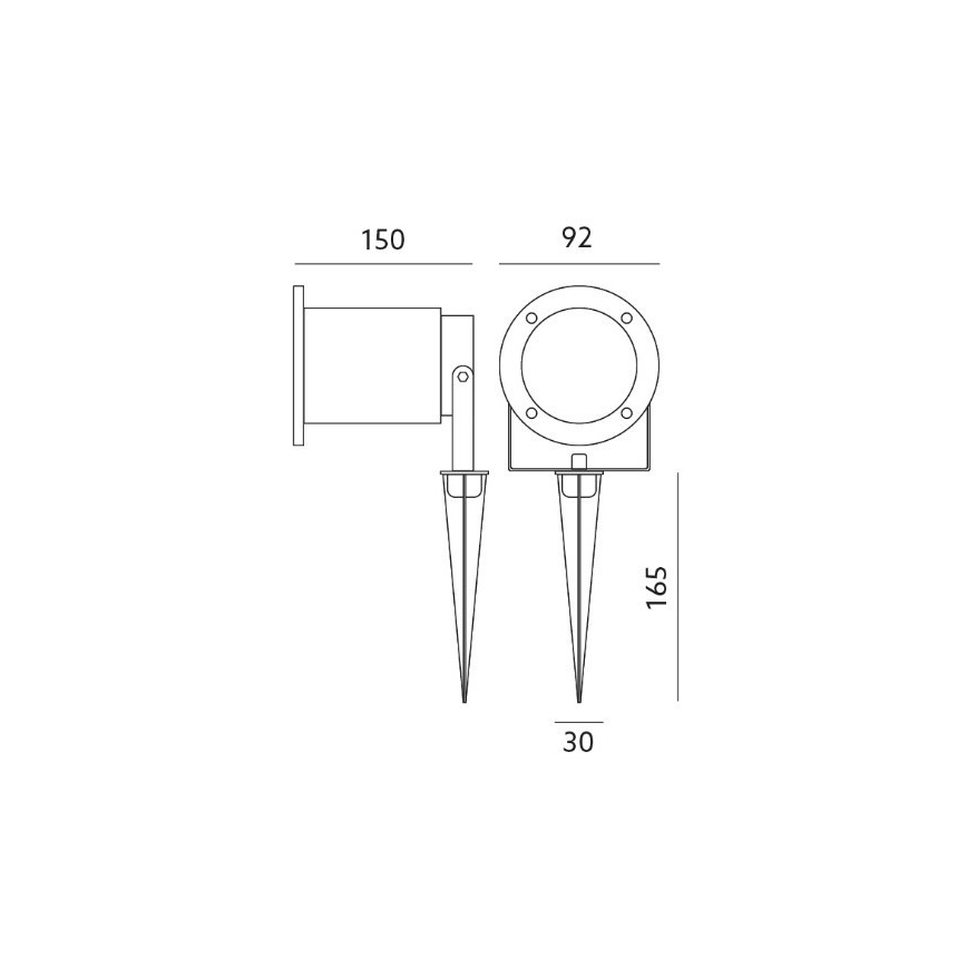 Outdoor light BLAKE 2 GU10/50W/230V IP65