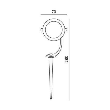 Outdoor light BLAKE UNO 1xGU10/35W/230V IP65 black