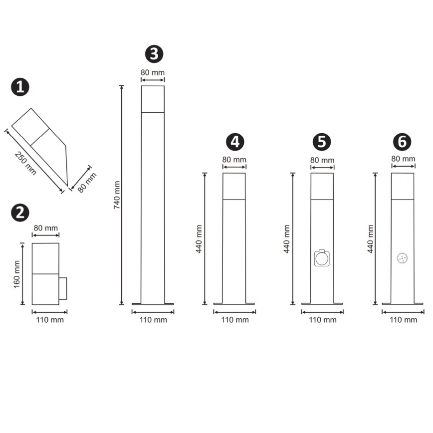 Outdoor light NEW YORK 1xE27/40W/230V IP44 graphite