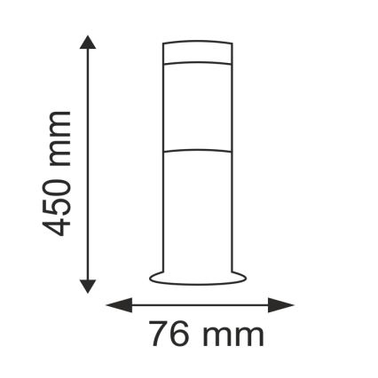 Outdoor light OSLO 1xE27/10W/230V 450mm IP44