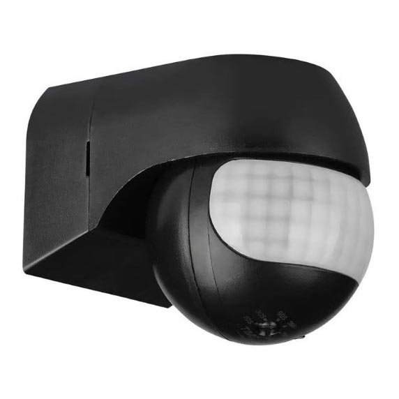 Outdoor motion sensor 230V IP44 black