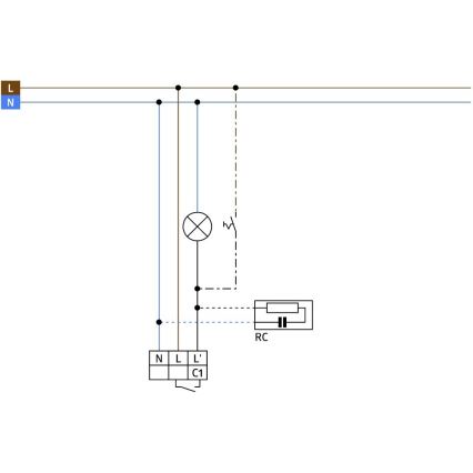 Outdoor motion sensor LC-CLICK 140° IP44 black