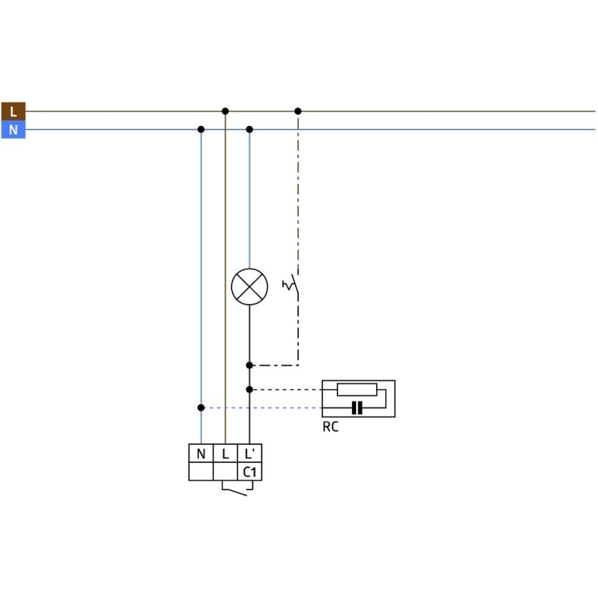 Outdoor motion sensor LC-CLICK 140° IP44 black