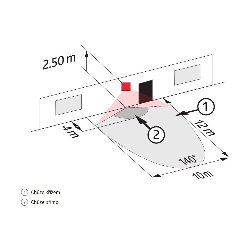 Outdoor motion sensor LC-CLICK 200° IP44 black