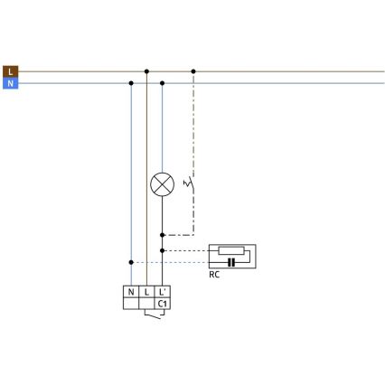 Outdoor motion sensor LC-CLICK 200° IP44 black