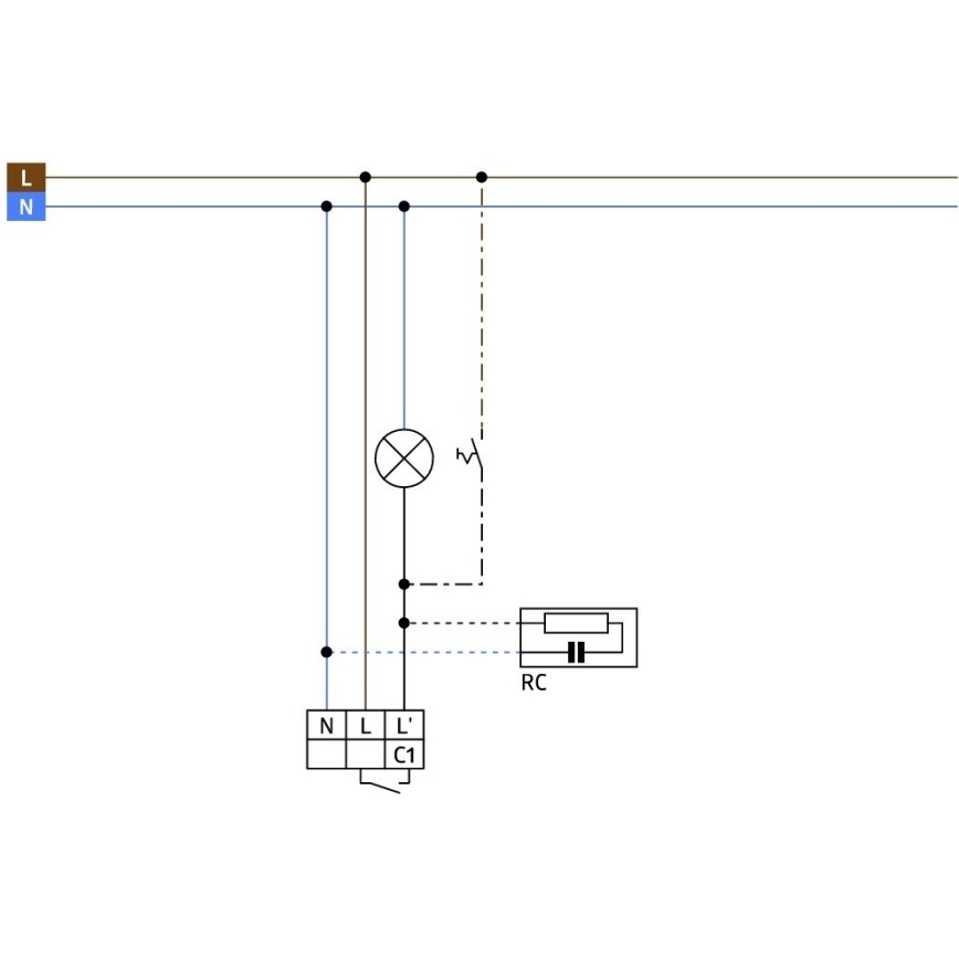 Outdoor motion sensor LC-CLICK 200° IP44 black
