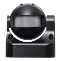 Outdoor motion sensor PIR B 180° 1200W/230V IP44 black