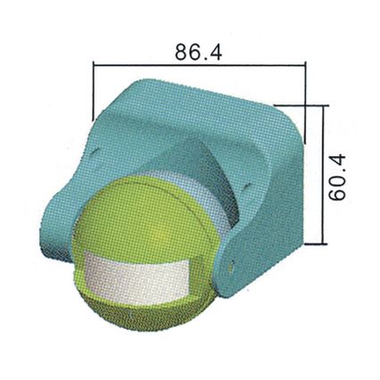 Outdoor motion sensor PIR B 180° 1200W/230V IP44 black