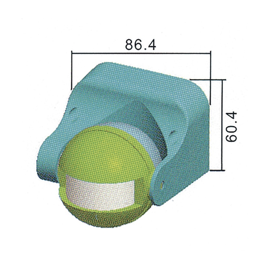 Outdoor motion sensor PIR B 180° 1200W/230V IP44 black