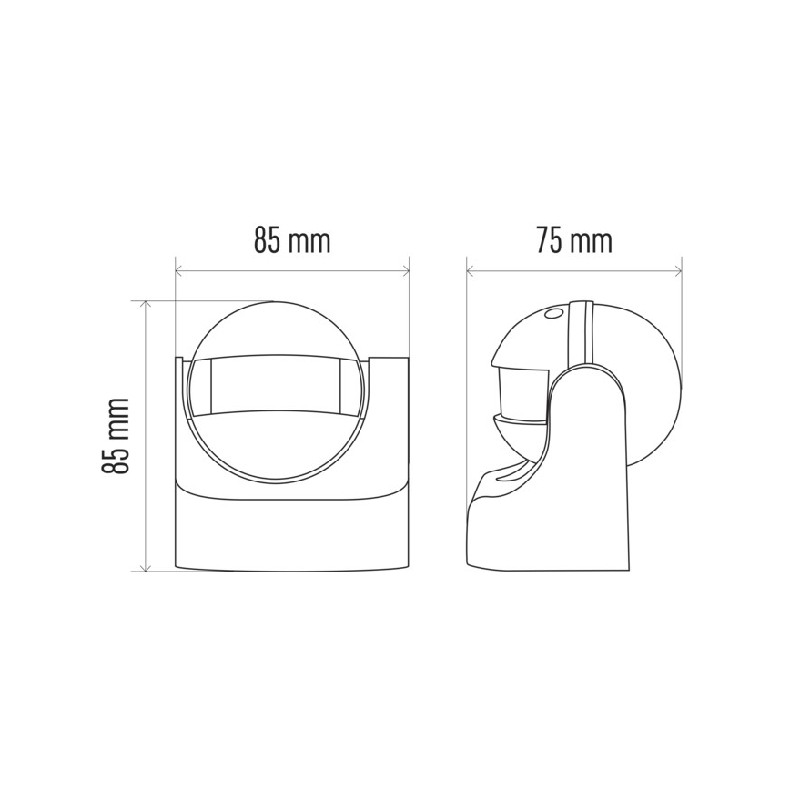 Outdoor motion sensor PIR B 180° 1200W/230V IP44 white
