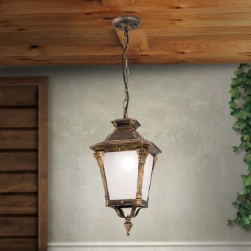 Outdoor pendant light AIKO 1xE27/60W/230V IP23 bronze/patina