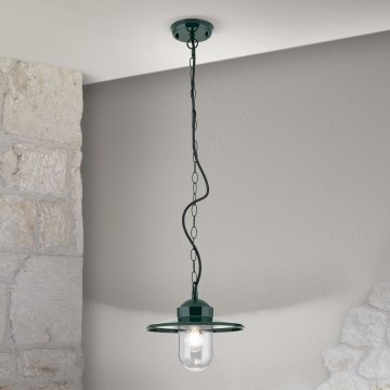 Outdoor pendant light EDWARD 1xE27/60W/230V IP44 green