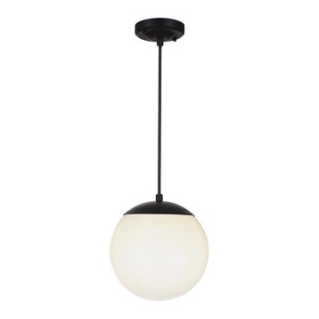 Outdoor pendant light on cable 1x E27/60W/230V Ø 20 cm IP44 black