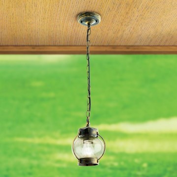 Outdoor pendant light TAVERNA 1xE27/60W/230V IP23 bronze/patina