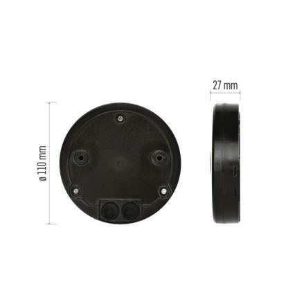 Outdoor PIR motion and dusk sensor, 2000W/230V, IP65, Black