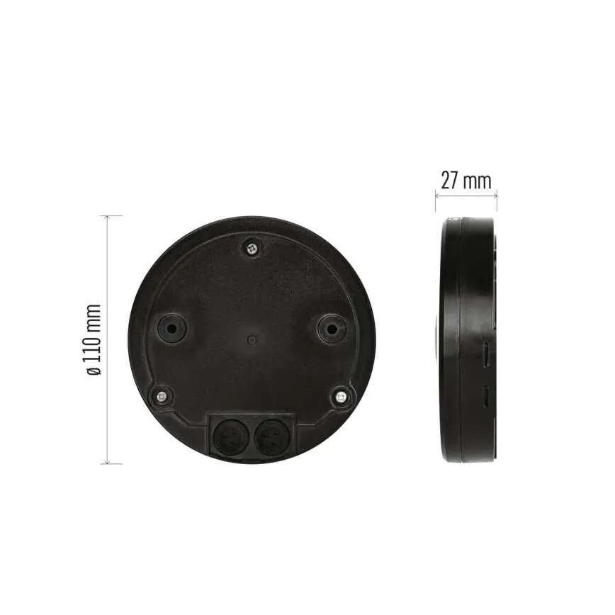Outdoor PIR motion and dusk sensor, 2000W/230V, IP65, Black