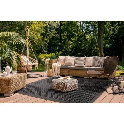 Outdoor rug EXPRESS NEW OUTDOOR 120x160 cm anthracite/brown
