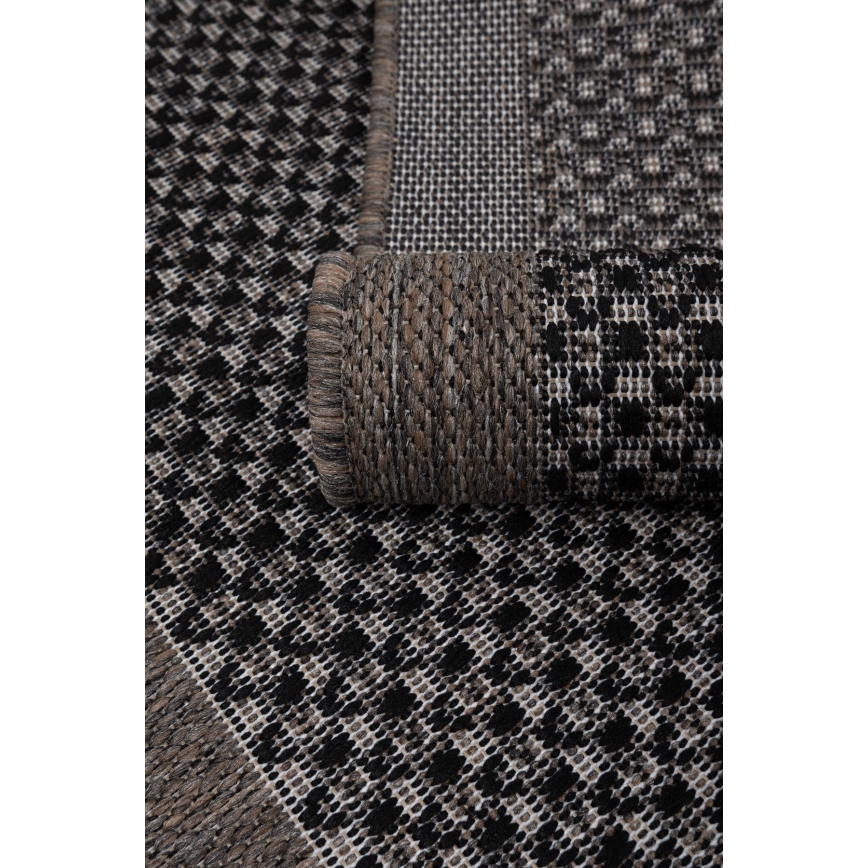 Outdoor rug EXPRESS NEW OUTDOOR 80x150 cm Anthracite/Brown