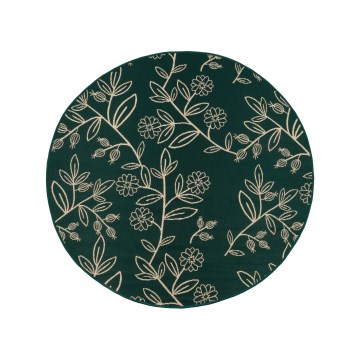Outdoor rug JUNGLE 135 cm green/leaf pattern