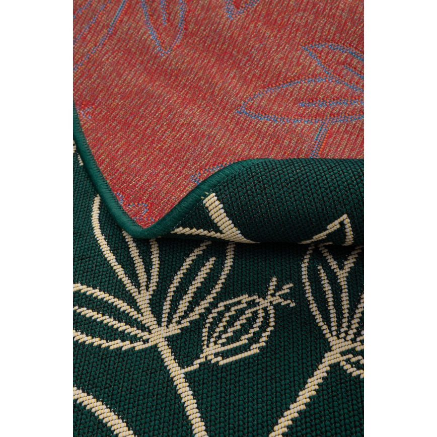 Outdoor rug JUNGLE 135 cm green/leaf pattern