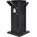 Outdoor socket column 2Z 230V IP44 black angular