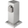 Outdoor socket column 2Z 230V IP44 matte chrome angular
