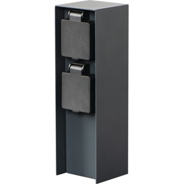 Outdoor socket column DASTO 2Z Type E 230V IP44 anthracite
