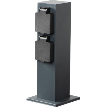 Outdoor socket column NASTO 2Z Type E 230V IP44 anthracite