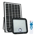 Outdoor solar floodlight with a sensor LED/30W/6,4V 4000K IP65 + remote control
