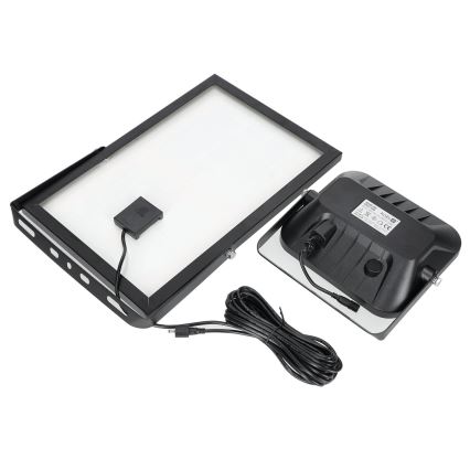 Outdoor solar floodlight  with sensor LED/30W/6,4V 4000K IP65 6000 mAh + remote control