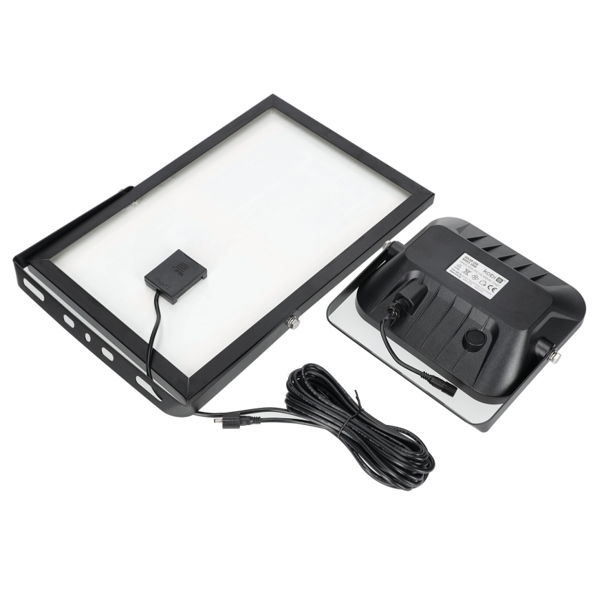 Outdoor solar floodlight  with sensor LED/30W/6,4V 4000K IP65 6000 mAh + remote control