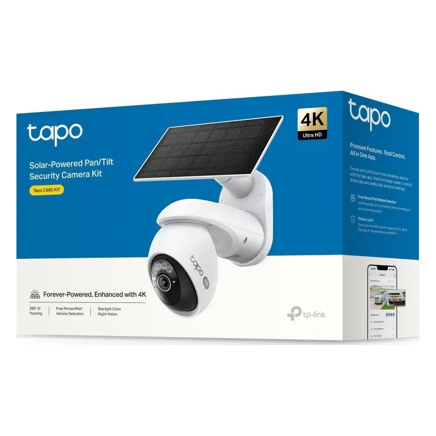 Outdoor Solar-Powered Wi-Fi Camera, IP65