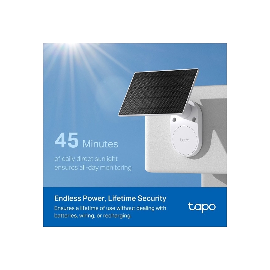 Outdoor solar Wi‑Fi camera, IP65-rated