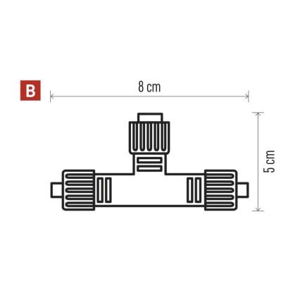 Outdoor splitter for connecting chains IP44