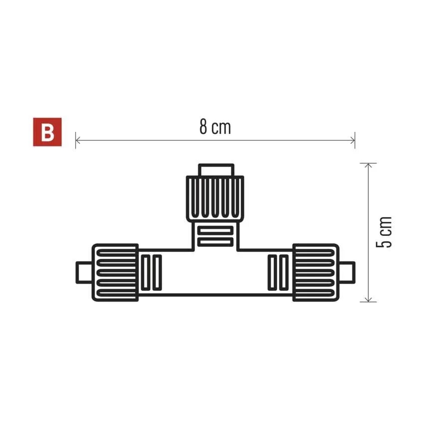 Outdoor splitter for connecting chains IP44