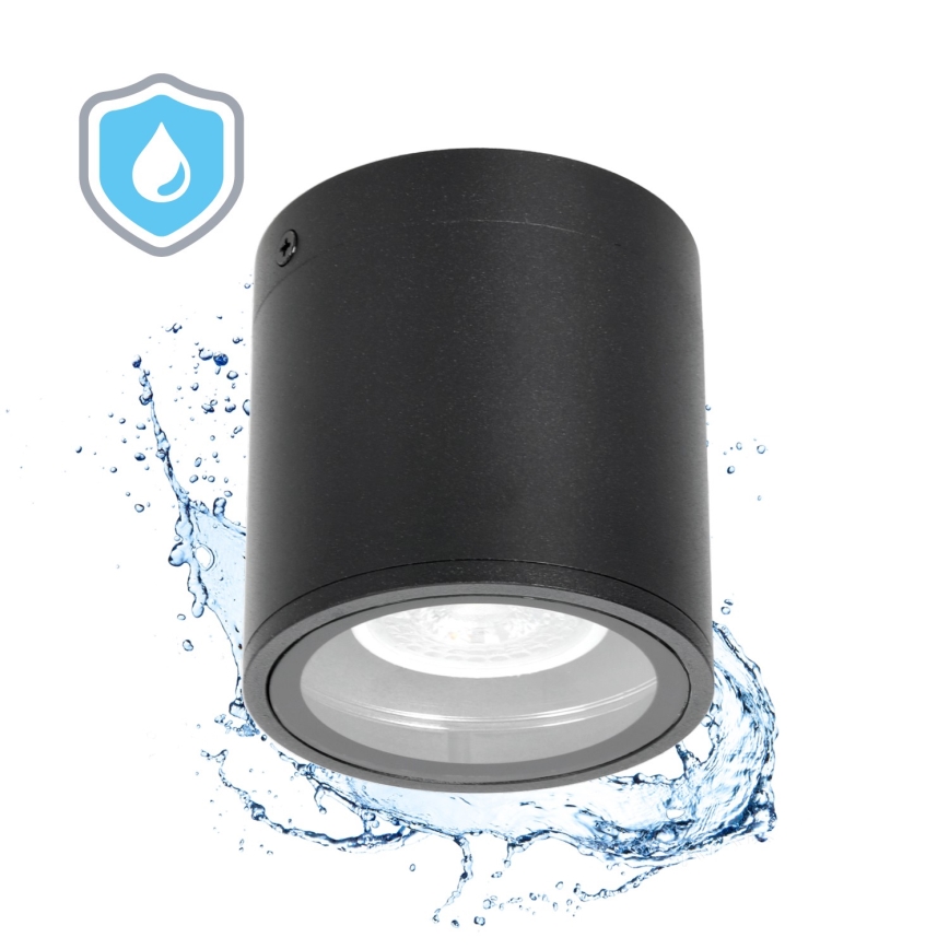 Outdoor spotlight 1xGU10/35W/230V IP54 round black