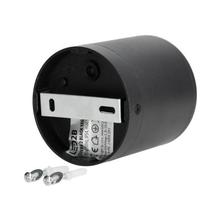 Outdoor spotlight 1xGU10/35W/230V IP54 round black