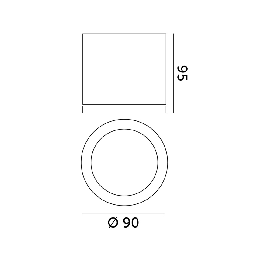 Outdoor spotlight 1xGU10/35W/230V IP54 round black
