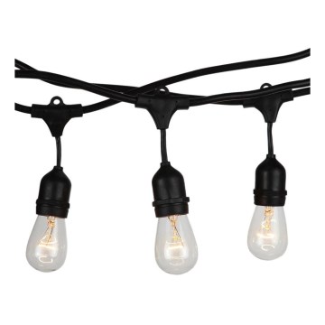 Outdoor STRING string lights 15m 15xE27/25W/230V IP54