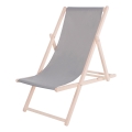 Outdoor Sun Lounger Grey/Beech
