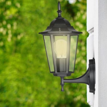 Outdoor wall lamp 1xE27/40W/230V IP44 black