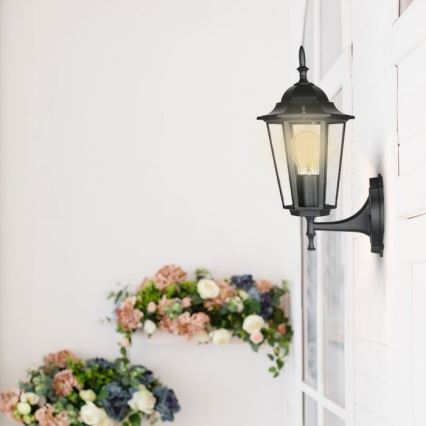 Outdoor wall lamp 1xE27/40W/230V IP44 black