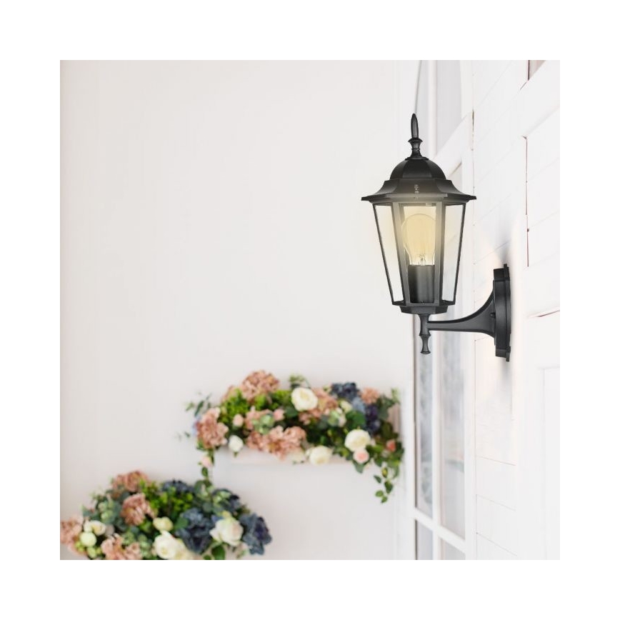 Outdoor wall lamp 1xE27/40W/230V IP44 black