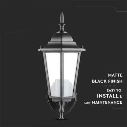 Outdoor wall lamp 1xE27/40W/230V IP44 black