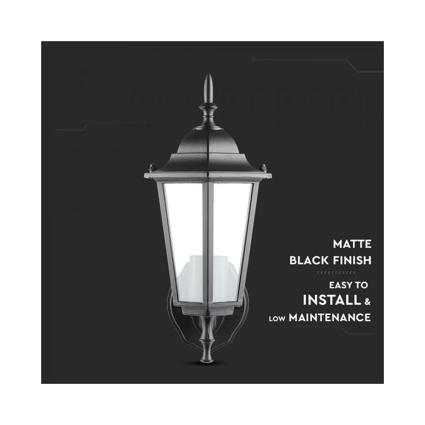 Outdoor wall lamp 1xE27/40W/230V IP44 black