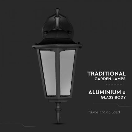 Outdoor wall lamp 1xE27/40W/230V IP44 black