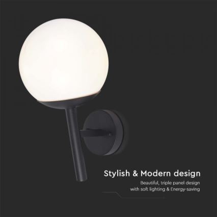 Outdoor wall lamp 1xE27/60W/230V IP44 black