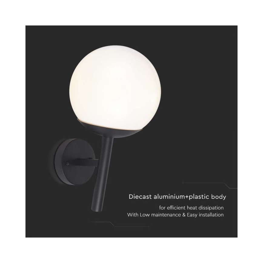 Outdoor wall lamp 1xE27/60W/230V IP44 black
