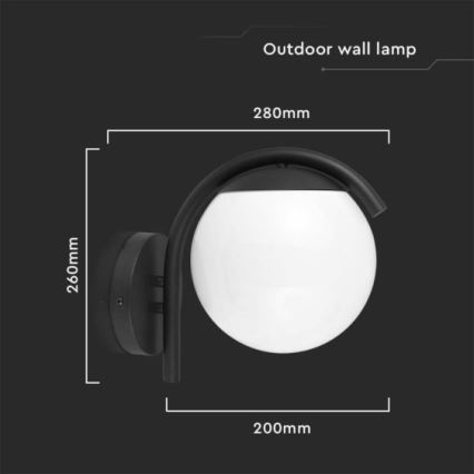 Outdoor wall lamp 1xE27/60W/230V IP44 black