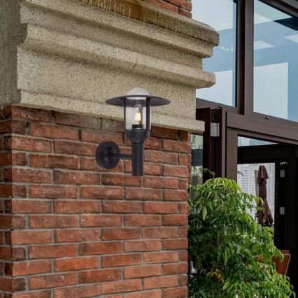 Outdoor wall lamp 1xE27/60W/230V IP44 black